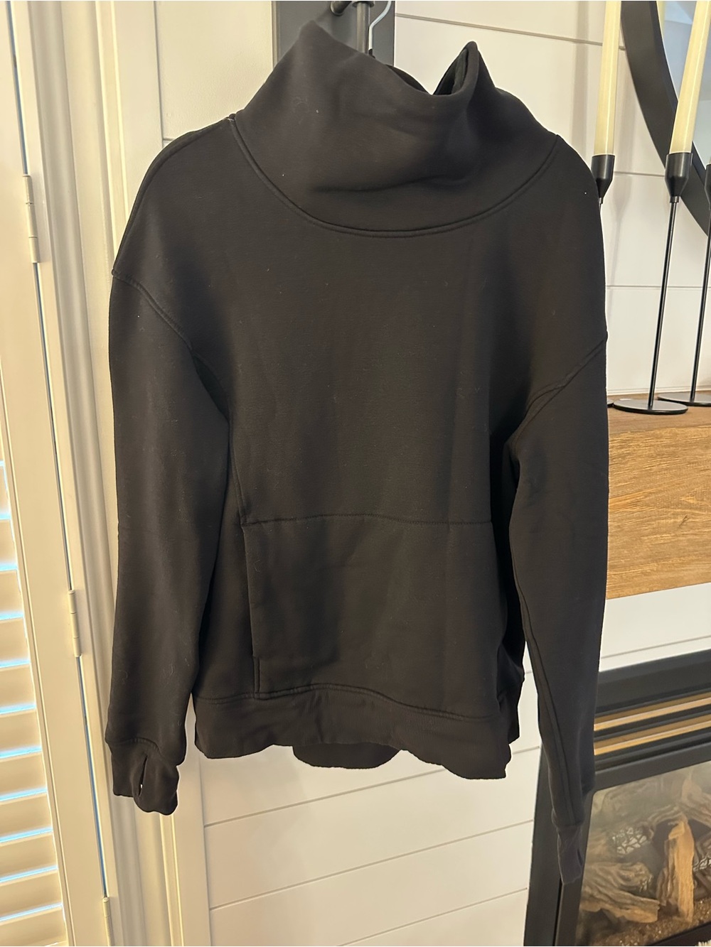 lululemon athletica Black Funnel Neck Sweatshirt